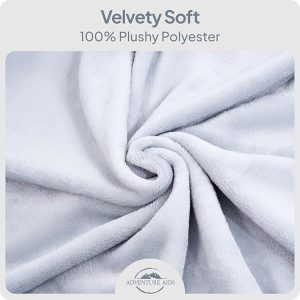Travel Blanket & Pillow Set - Ultra Soft 2 in 1 Blanket with Cozy Hand & Feet Pouches Zip into Plush Pillows - Large Size Wraps You in Warmth on Airplanes - Luggage Sleeve & Backpack Clip (Gray)